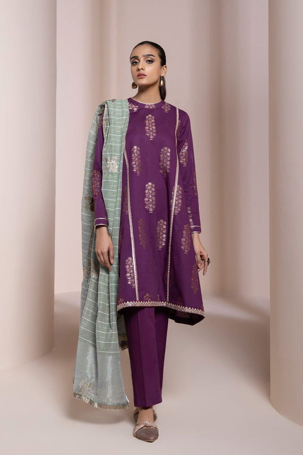 Sapphire- Embroidered Jacquard Suit