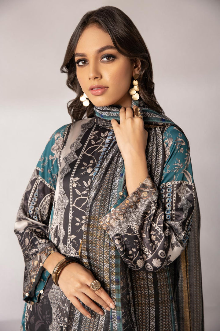 Sapphire- 2 Piece - Printed Silk Suit