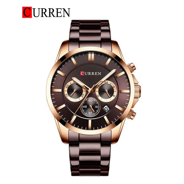 CURREN -  Original Brand Stainless Steel Band Wrist Watch For Men-8358-02