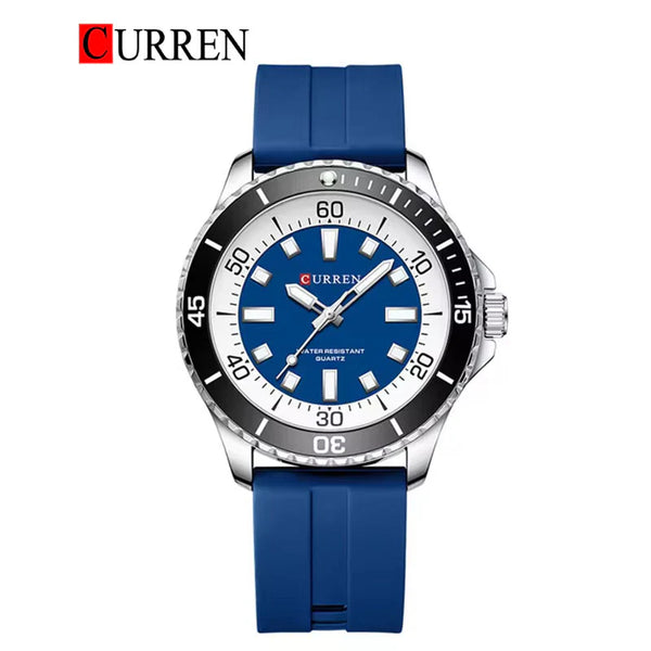 CURREN -  Original Brand Rubber Straps Wrist Watch For Men-8448-02