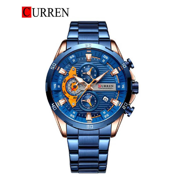 CURREN -  Original Brand Stainless Steel Band Wrist Watch For Men-8402-02