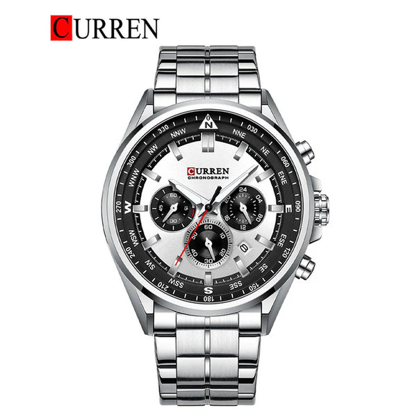 CURREN -  Original Brand Stainless Steel Band Wrist Watch For Men-8399-02