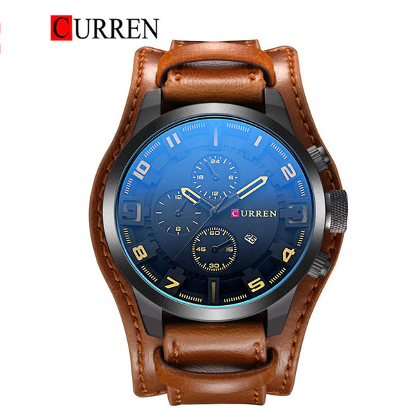 CURREN -  Original Brand Leather Straps Wrist Watch For Men-8225-03