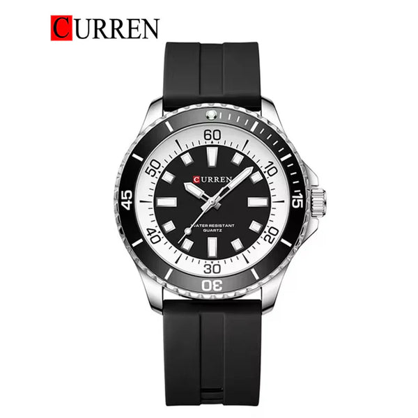 CURREN -  Original Brand Rubber Straps Wrist Watch For Men-8448-03