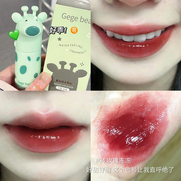 Gege Bear - Cute Horse Bright Lip Glaze High quality Shade 04