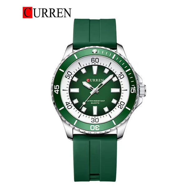 CURREN -  Original Brand Rubber Straps Wrist Watch For Men-8448-04