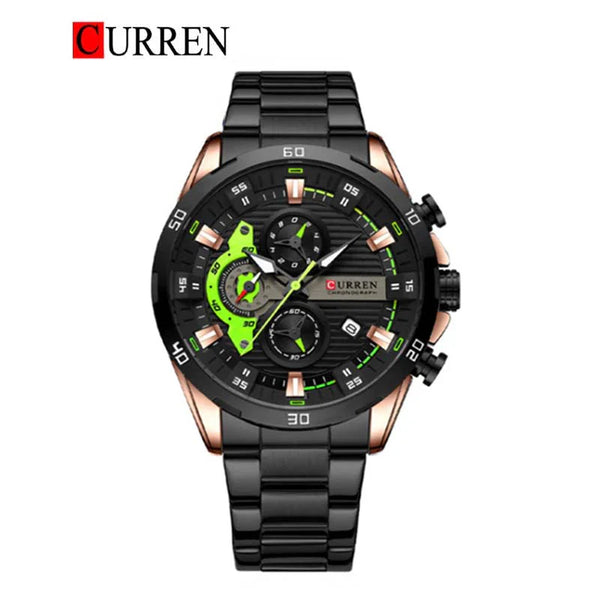 CURREN -  Original Brand Stainless Steel Band Wrist Watch For Men-8402-04