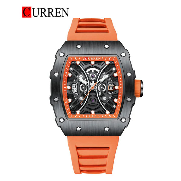 CURREN -  Original Brand Rubber Straps Wrist Watch For Men-8438-01