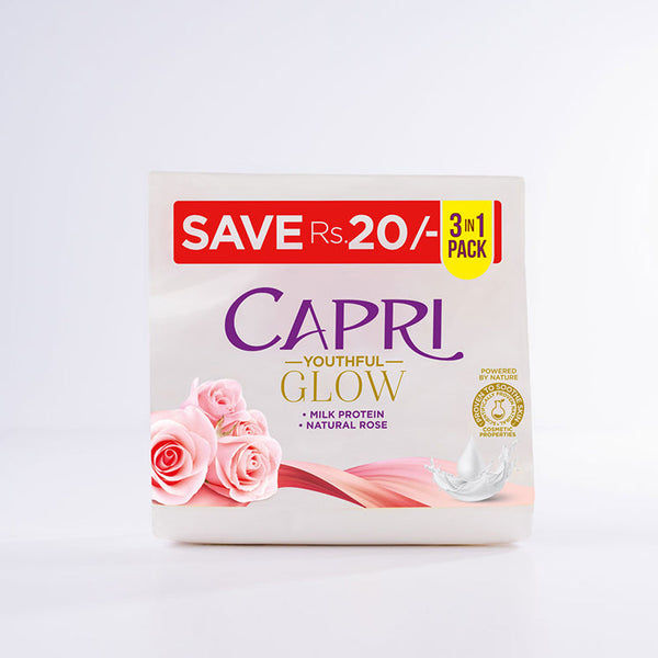 Capri Youthful Glow Pink Soap - 120GM - Pack Of 3