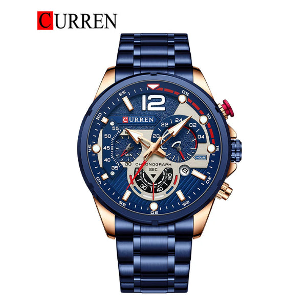 CURREN -  Original Brand Stainless Steel Band Wrist Watch For Men-8395-04