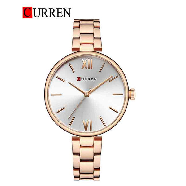 CURREN -  Original Brand Stainless Steel Band Wrist Watch For Women -9017-08