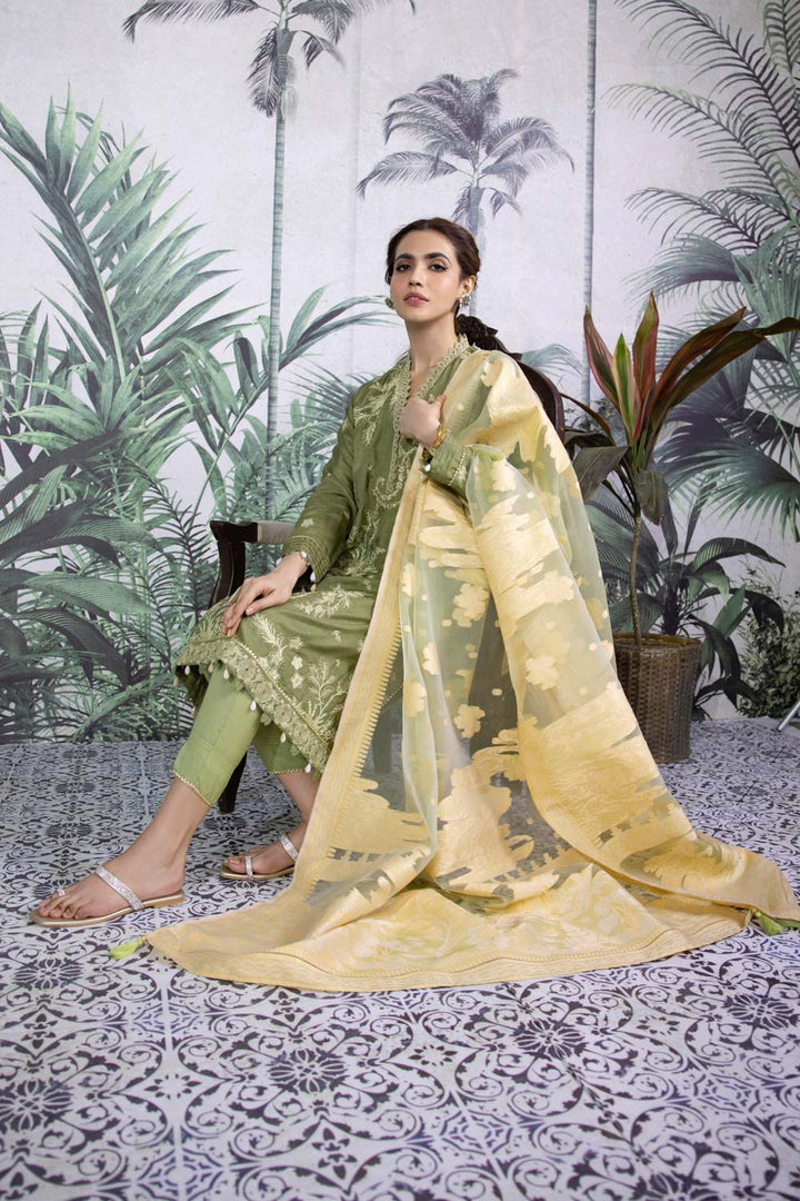 Sapphire 3 Piece - Embroidered Silk Suit