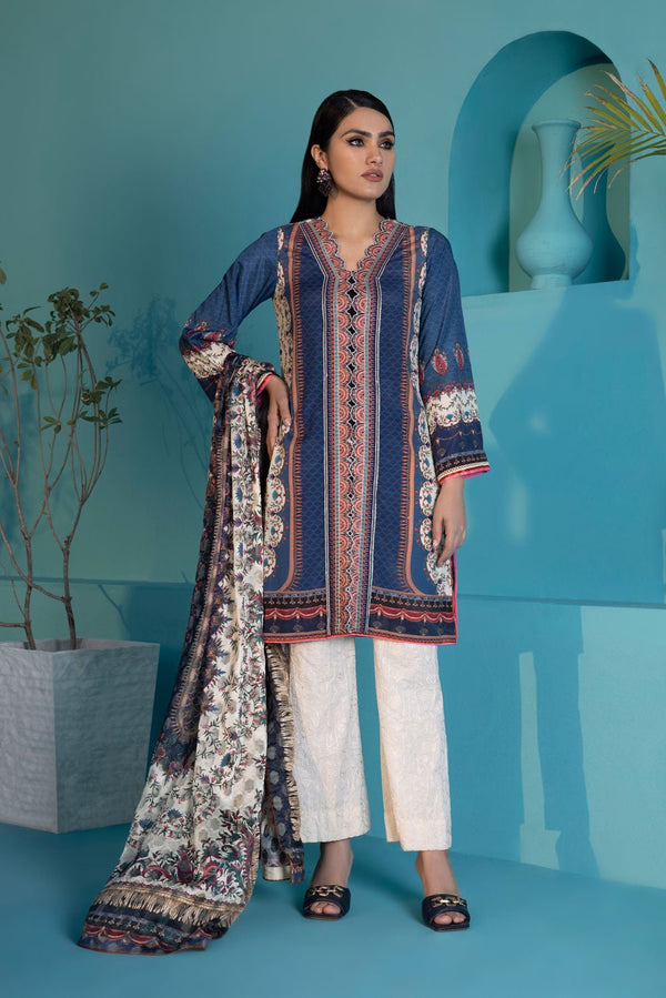 Sapphire 2 Piece - Embroidered Silk Suit