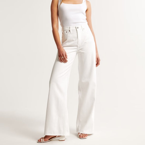 VYBE - White Wide Leg Jeans