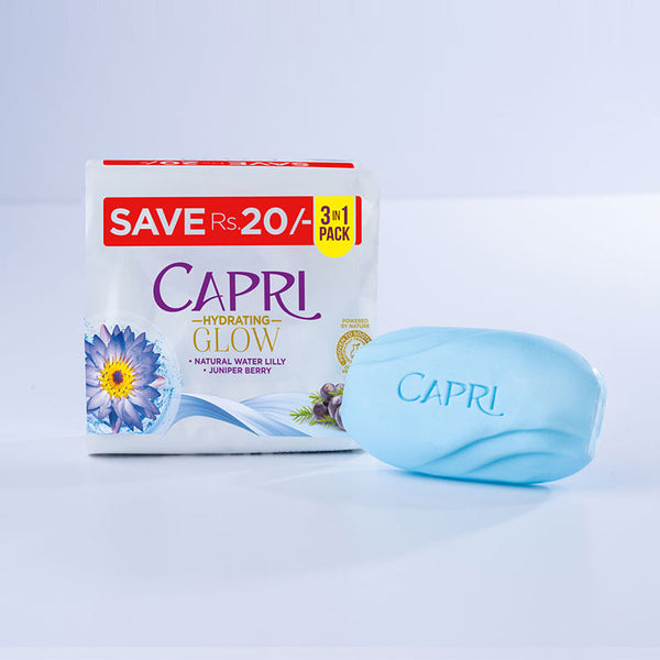 Capri Hydrating Glow Blue Soap - 120GM - Pack Of 3