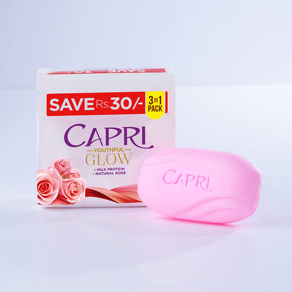 Capri Youthful Glow Pink Soap - 150GM - Pack Of 3