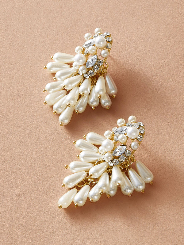 Shein - Faux Pearl Design Drop Earrings