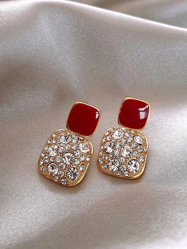 Shein Dangle earrings with rhinestone decor