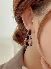 Shein - 1pair Colorful Drop Earrings