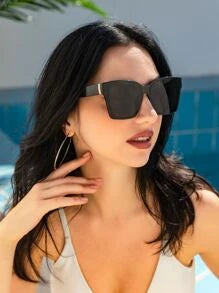 Shein - 1pc Women Stylish Square Sunglasses