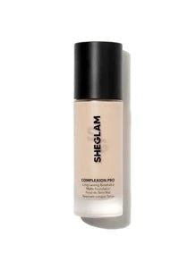 SHEGLAM - Complexion Pro Long Lasting Breathable Matte Foundation-Fair Matte Sweat-proof Foundation Oil Control Full Coverage Pore-less Concealer Waterproof Flawless