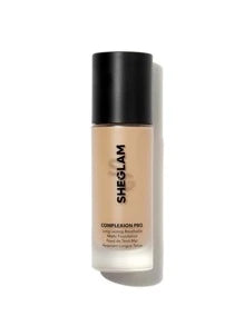 SHEGLAM - Complexion Pro Long Lasting Breathable Matte Foundation-Almond Matte Sweat-proof Foundation Oil Control Full Coverage Pore-less Concealer Waterproof Flawless