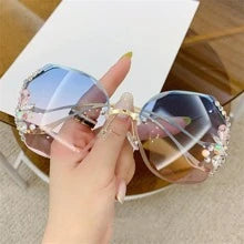 Shein - Rhinestone Decor Sunglasses Elegant