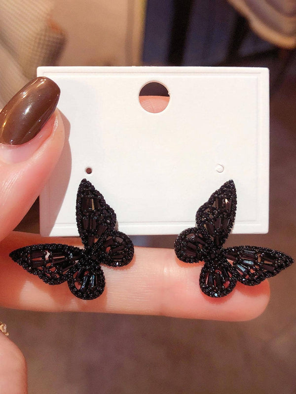 Shein - Butterfly Decor Earrings