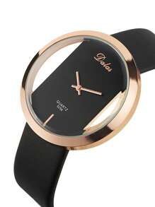 Shein - Round Pointer Quartz Watch