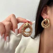 Shein - 1pair Fashionable Creative C-Shaped Spiral