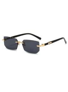 Shein - Rimless Shades Small Square Sun Glasses