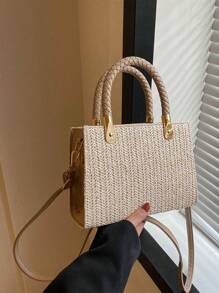 Shein - Fashionable New Simple High-End Texture Versatile Square Bag Handbag Sling Shoulder Bag