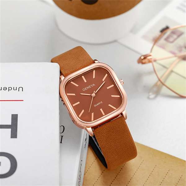 Shein - New Arrival Fashionable And Casual Ultra-Thin Men's Watch With Simple Design, Business Leather Strap Quartz Wristwatch