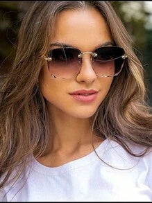 Shein - 1pc Europe And America Fashionable Large Frame Square Sunglasses