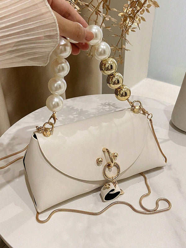 Shein - Chain & Beaded Simple, Elegant, New Fashion Handbag