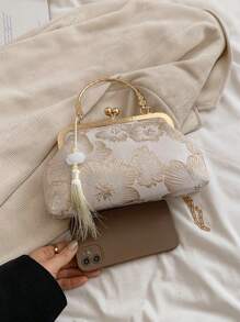 Shein - Fashionable Atmosphere Bridal Bag Simple And Versatile Handbag Vintage Clutch