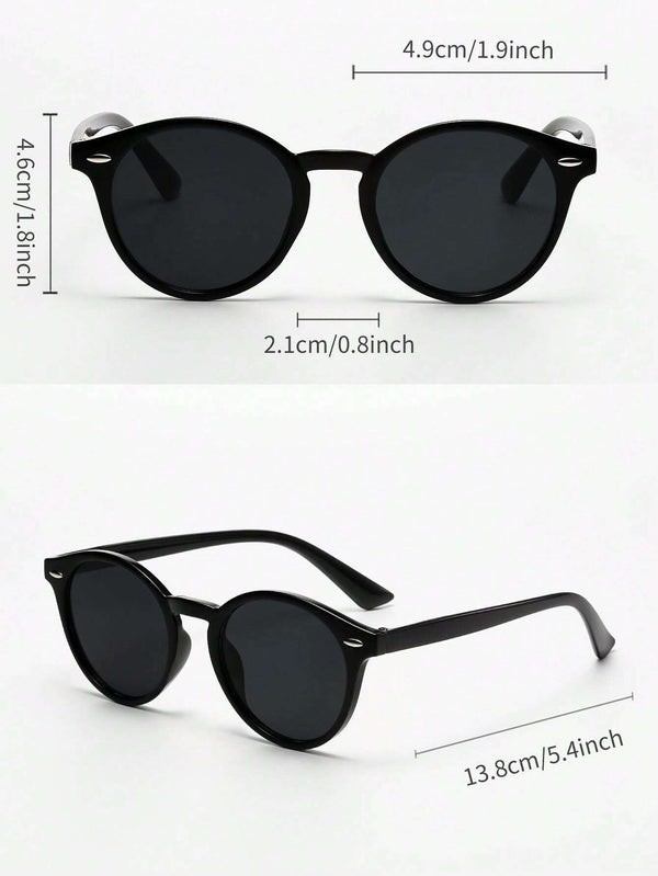 Shein - Polarized Sunglasses, Vintage Round Plastic Frame