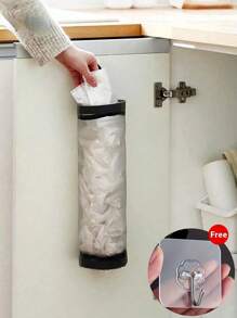 Shein - 1pc Wall-Mounted Household Plastic Bag Dispenser