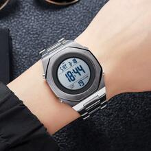 Shein -  SKMEI Fashionable Steel Strap Men's Digital Electronic Watch