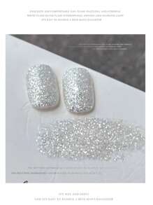 Shein - Internet Celebrity Hot Carat White Glitter Nail Polish Gel 2024 New Sparkling Glitter