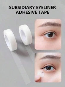 Shein - 2 Rolls 1.25cm*9M Eyelash Extension Tape, Transparent Eye Makeup Assistant Tool, Suitable For False Eyelash