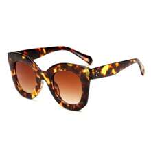 Shein - Retro Oversized Square Horn Sunglasses Semi Cat Eye