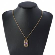 Shein - New Trendy Retro Style Alloy Pendant Necklace