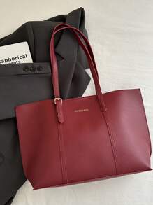 Shein - Mini Portable Crocodile Printed Crocodile Embossed Shoulder Tote Bag With Inner Pouch