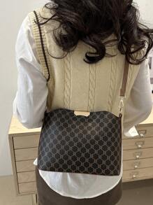 Shein - A New Spring Retro Fashion Shell Bag With Letter Print