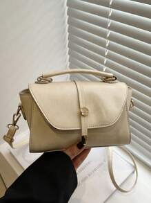 Shein - Mini Fashion Solid Color Flip Shoulder Crossbody Bag
