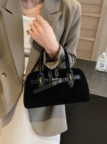 Shein - Vintage Suede Messenger Bag For Women