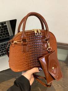 Shein - Women's Fashion Simple Handheld Shell Bag