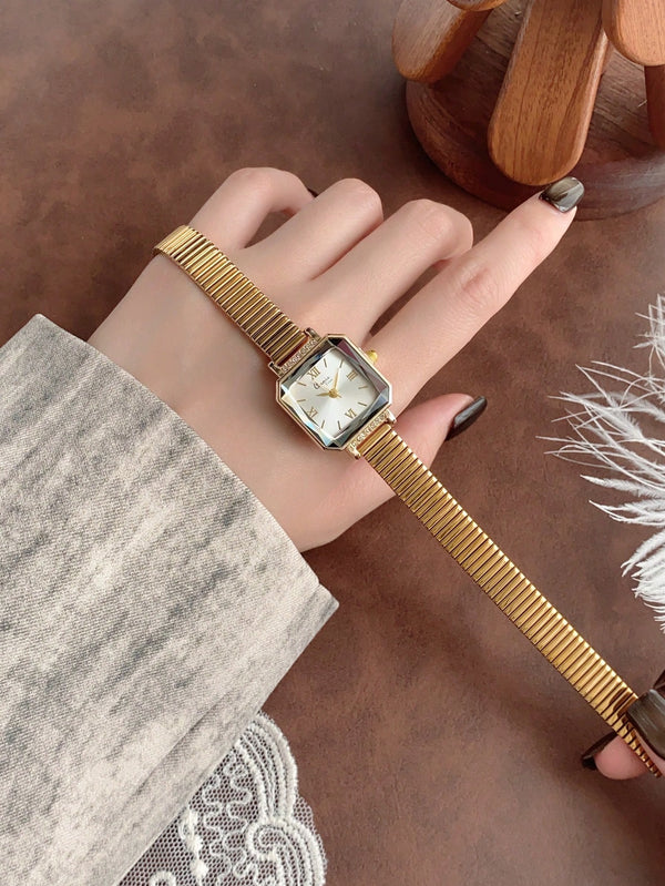 Shein - 1PC Small Exquisite And Elegant Fashion Simple Compact Strap Women's Bracelet Watch