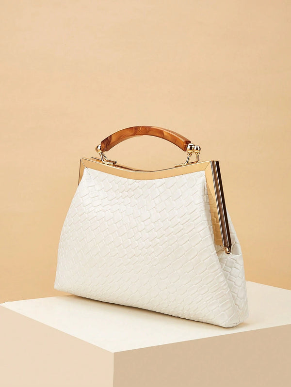Shein - Women Vintage Minimalist Crochet Knitted Handbag